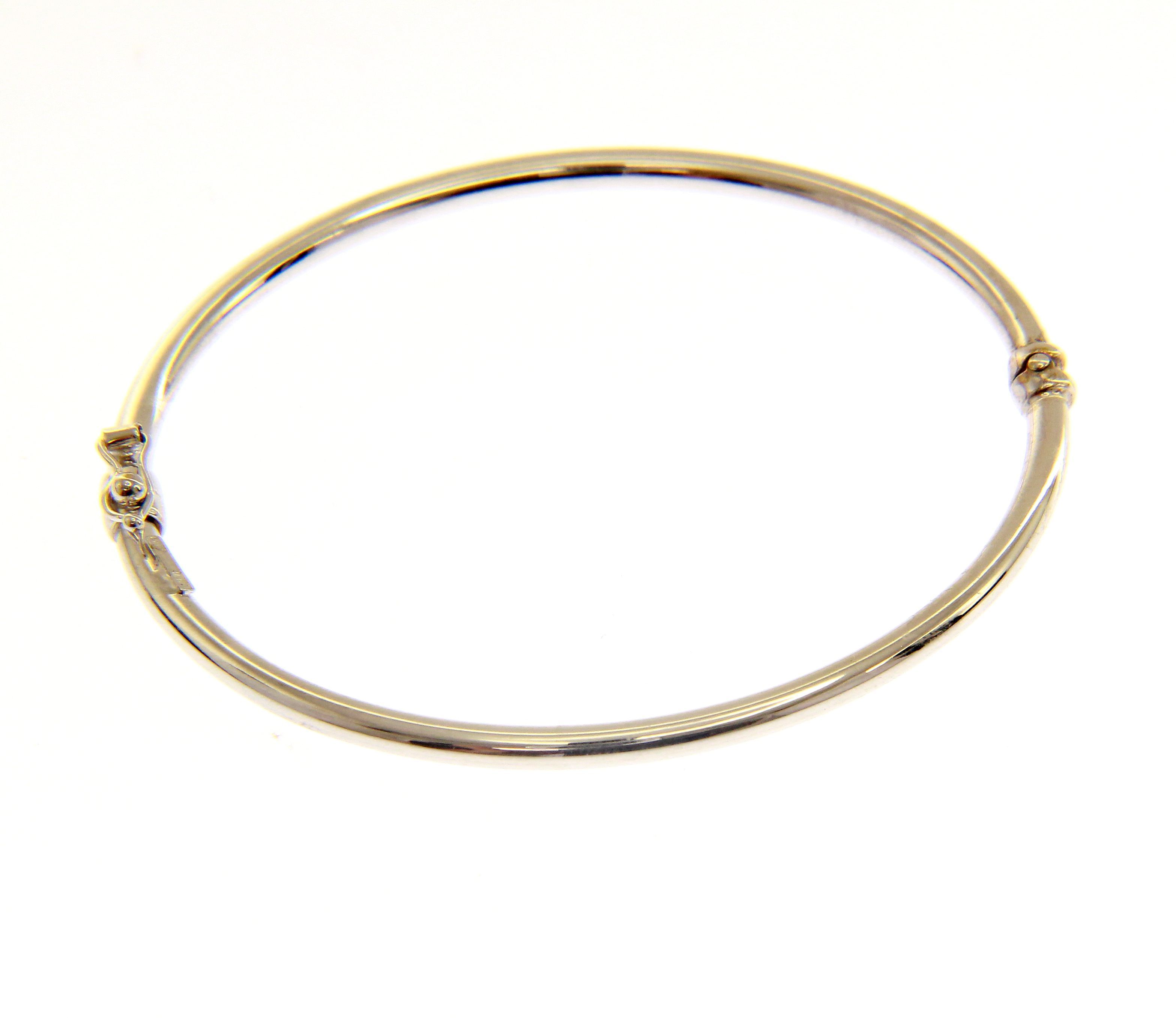 White gold oval bracelet with clasp k14 (code S205135)